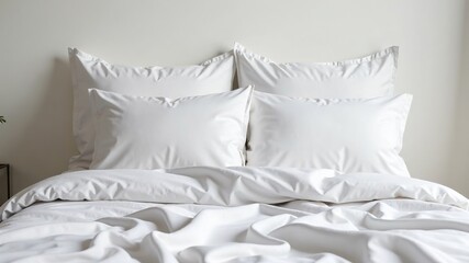 Minimalist White Bed, Clean & Bright