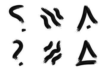 Grunge Brush Stroke Abstract Shape Collection
