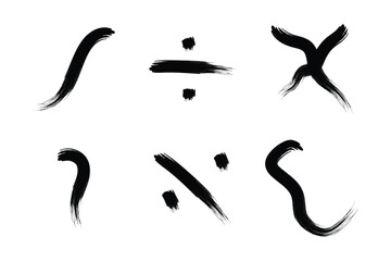 Grungey Brush Stroke Shapes for Modern Design