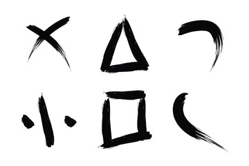 Grungey Brush Stroke Shapes for Modern Design