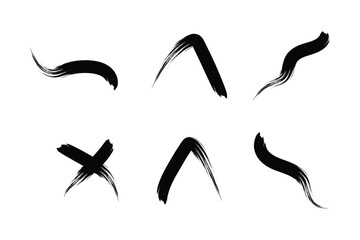 Grungey Brush Stroke Shapes for Modern Design