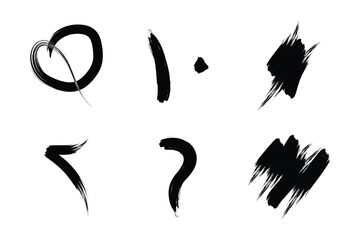 Abstract Grunge Brush Stroke Elements Pack