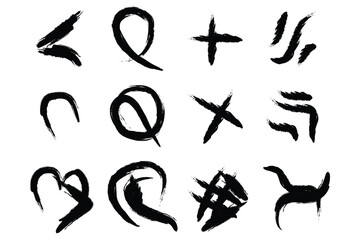 Creative Grunge Brush Stroke Abstract Bundle