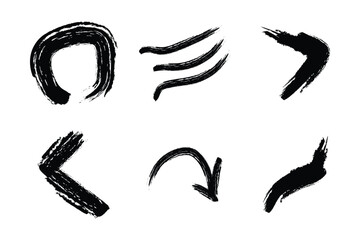 Abstract Grunge Brush Stroke Elements Pack
