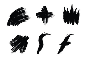 Grunge Brush Stroke Abstract Shapes