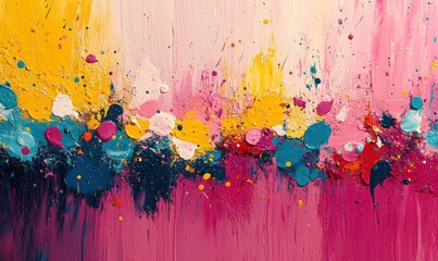 Fototapeta premium Abstract painting, vibrant colors, textured brushstrokes.