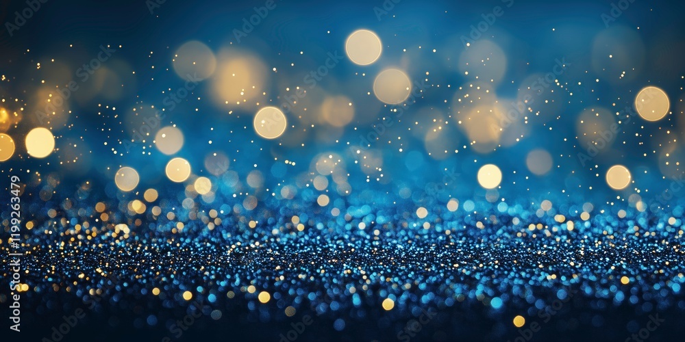 Poster sparkling blue abstract: a mesmerizing abstract image featuring a deep blue background adorned with 