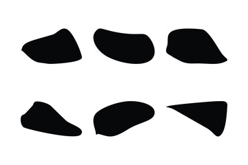 6 Blobs Liquid and fluid abstract shape Set