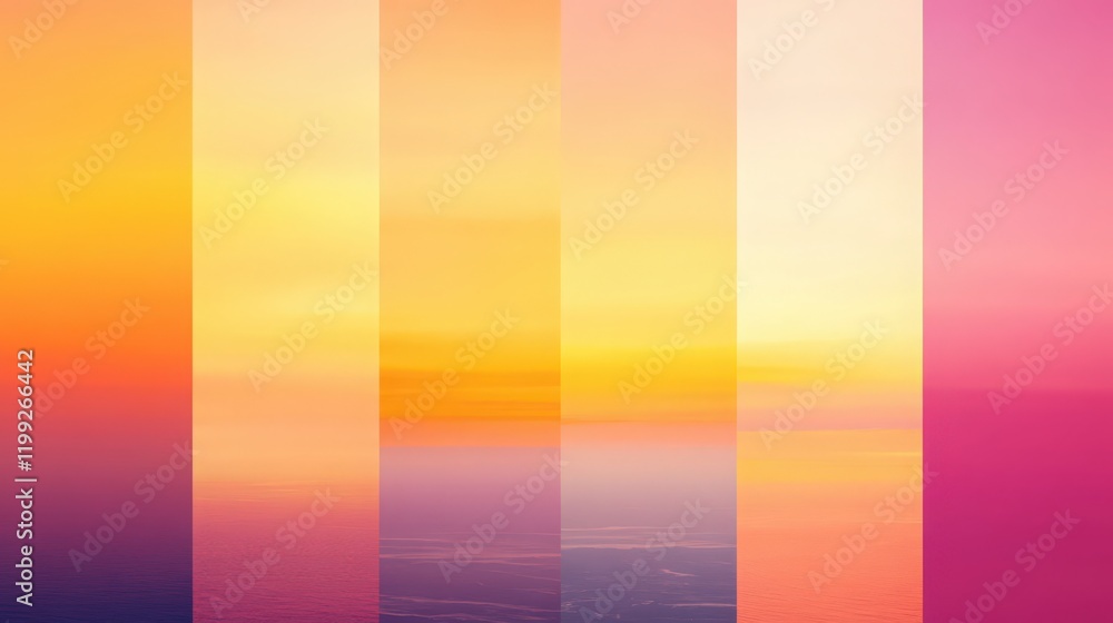 Poster gradient sky panel in different colours creating an abstract background