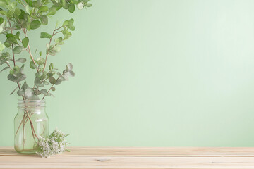 グリーンの壁と植物　Walls and Plants