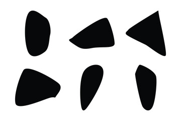 6 Blobs Liquid and fluid abstract shape Set