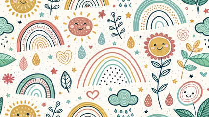 wallpaper with plant pattern - seamless pattern for your design