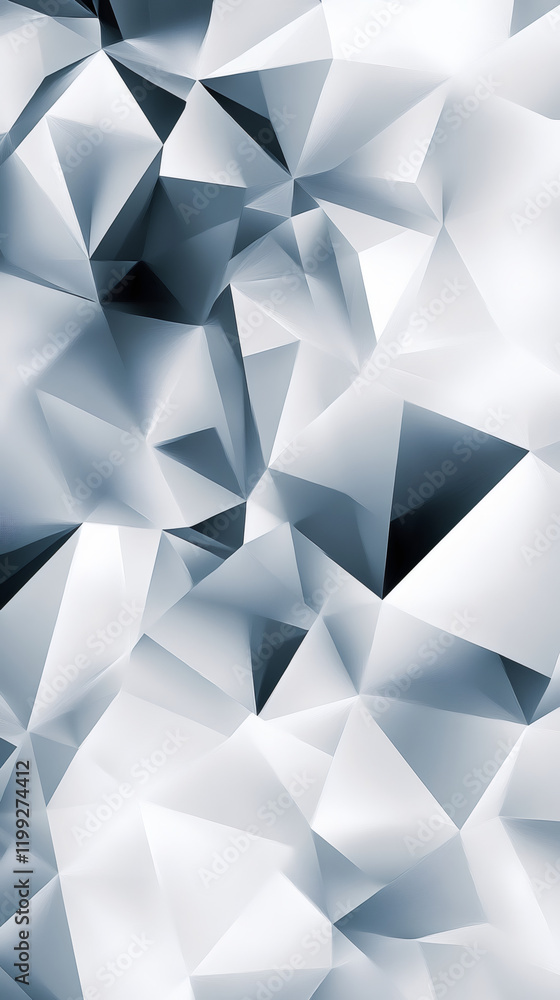 Aufkleber Futuristic polygonal shapes featuring low poly triangles form an intriguing abstract background, blending geometric patterns in modern design