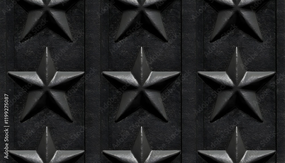 Aufkleber abstract black and white embossed star pattern texture background. ideal for design projects requiri