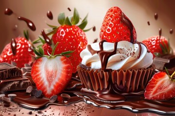 A tempting dessert platter of chocolate treats