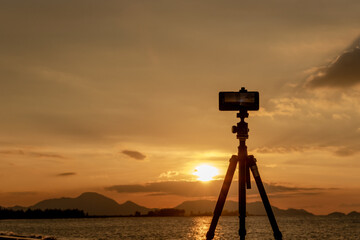 recording the sunset