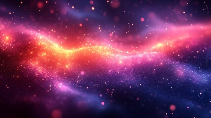 Obraz premium Abstract Colorful Glittering Cosmic Wave Background