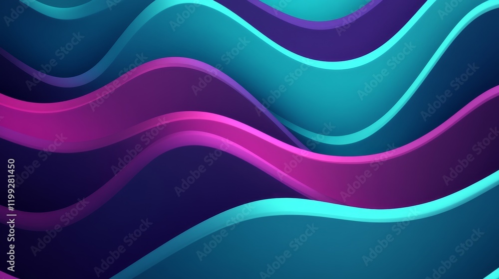 Poster abstract wavy background with vibrant colors.