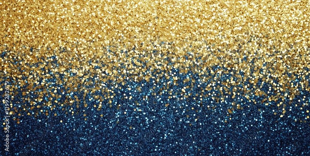 Poster golden hour gradient: a mesmerizing ombre effect transitions from rich gold to deep blue, creating a