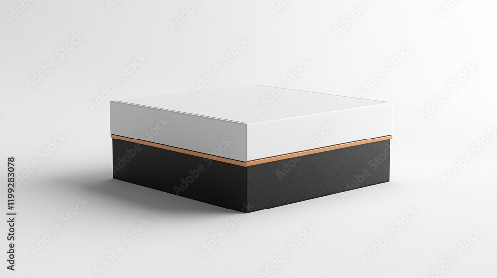 Poster modern minimalist design of a rectangular box with contrasting colors