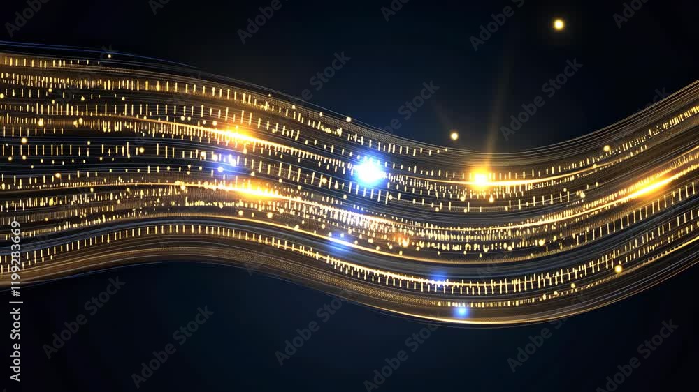 Poster vibrant lines of light sway gracefully, showcasing a captivating display of color variations and lum