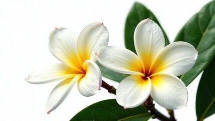 Naklejka premium Plumeria Blossoms - Tropical Floral Art