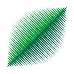 Zigzag Sound Wave Split Green Leaf