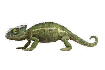 Fototapeta premium a chameleon , side view, isolated on transparent background