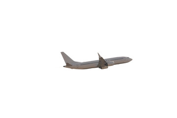 Passenger plane in png format. Airplane taking off isolated on transparent background. No people, nobody.	
