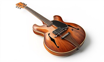 acoustic guitar isolated on white