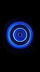 Fototapeta premium Digital technology blue and black spiral lines poster background