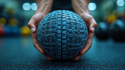 a person holding a ball of puzzles