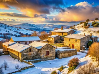 Winter Wonderland Puebla de Sanabria, Spain - AI Food Photography