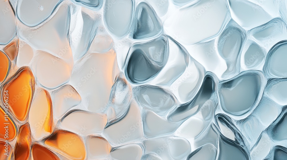 Aufkleber Abstract background with flowing, organic shapes in cool and warm tones.