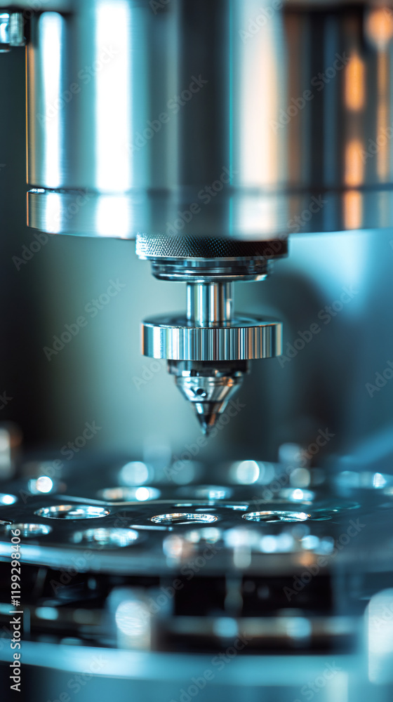 Leinwandbilder robotic arm precisely positioning electronic parts during automated manufacturing process in high-te