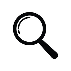 Magnifying glass icon, magnifier or loupe sign. Search icon. Vector illustration.