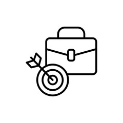 Job opportunity outline icons, minimalist vector illustration ,simple transparent graphic element .Isolated on white background