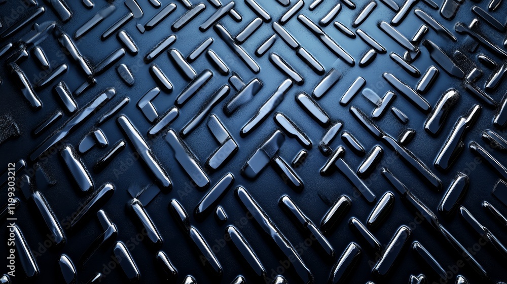 Poster abstract dark blue metallic background with a textured pattern. industrial, tech, and design concept