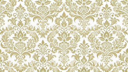 Fototapeta premium Elegant Damask Pattern on White Background , abstract, fashion design, abstract, fashion design