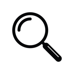 Vector Magnifying Glass Icon. Black Magnifying Glass Icon. Editable Magnifying Glass Icon in Vector Format.