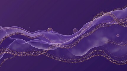 Abstract purple wave digital art.