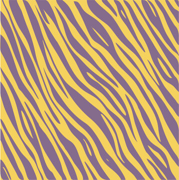 Abstract Tiger Stripes Pattern in Yellow and Purple