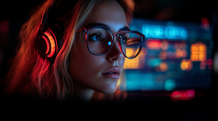 A cybersecurity workshop for teenagers, with a facilitator demonstrating best practices. Bright lighting, contrast