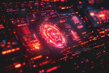 Fototapeta premium Futuristic design concept of an innovative cityscape with advanced technology skyscrapers green spaces and transportation systems for a sustainable future environment