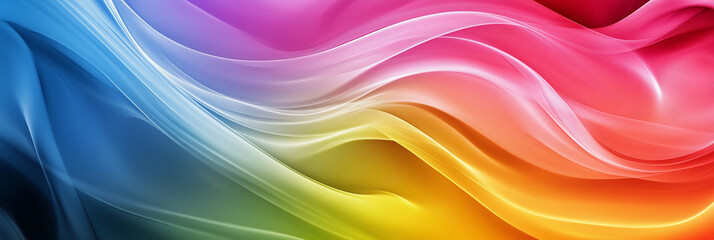 Obraz premium Vibrant Abstract Flow Of Multicolor Light Waves