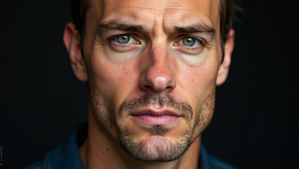 Obraz premium Detailed Hyperrealistic Man Portrait