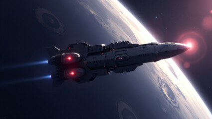 Obraz premium Sci-Fi Space Travel Exploration