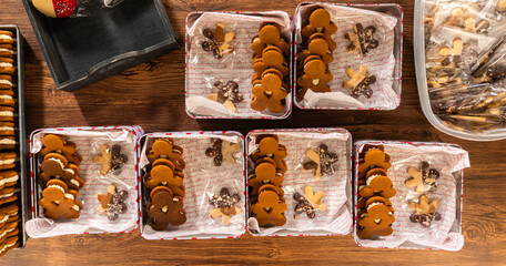 Festive Christmas Tin Boxes Filled with Chocolate-Dipped Treats