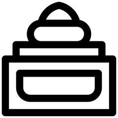 Skincare. Editable stroke vector icon.