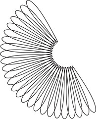 Black spiral vector shape graphic